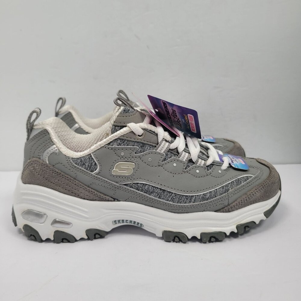 Skechers Women's DLites Memory Foam Grey Sneakers US Size 6 NWT
